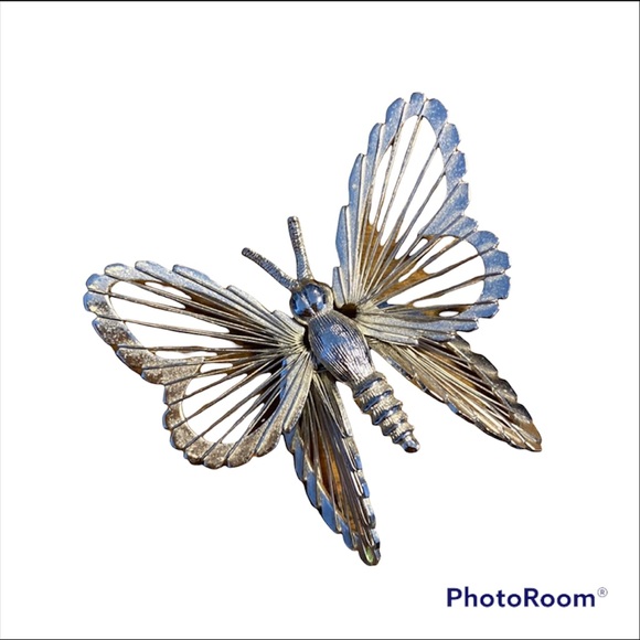 Monet Jewelry - MONET Vintage Silver-Tone Butterfly Brooch